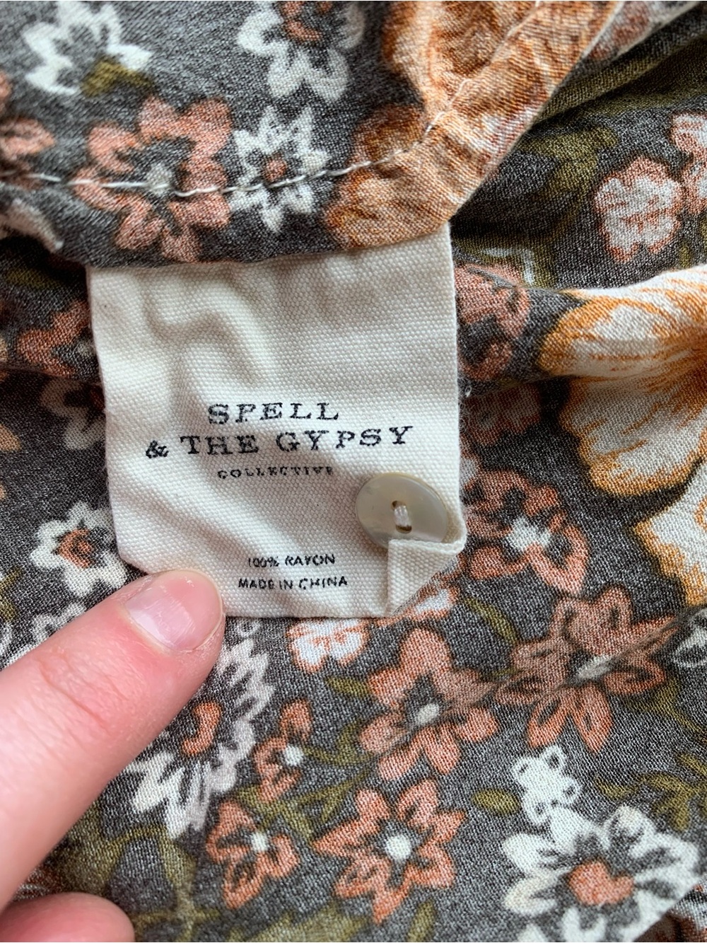 Spell and the Gypsy Collective Desert Daisy Babydoll Floral Patchwork Midi Dress - Picture 7 of 8